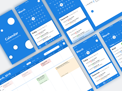 Calendar app concept calendar day week
