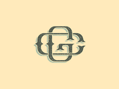 GC Monogram brand c g identity lettering logo monogram shadow texture