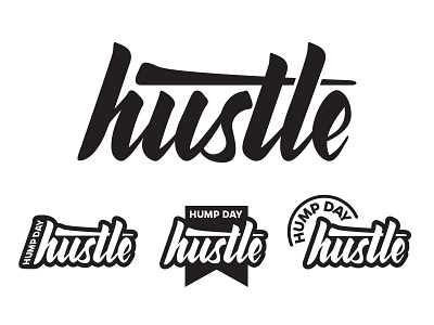 Hump Day Hustle brush pen hand lettering hump day hustle lettering script vector