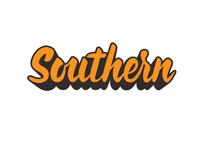 Southern Shadow brushtip creative south hand lettering script shadow vector