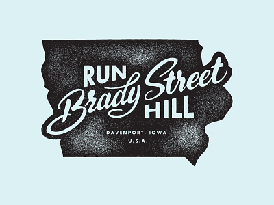 Run Brady St. Hill brady davenport handlettering hill iowa lettering run type