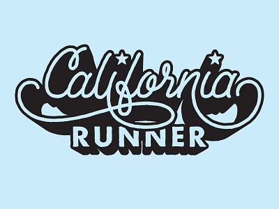 Cali Runner california handlettering run runner script
