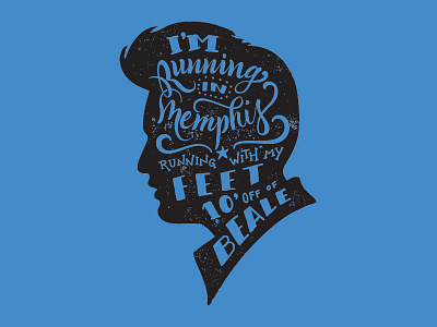 Running In Memphis handlettering illustration memphis run runner running script silhouette