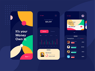 Dark Bank Application Design by Masudur Rahman on Dribbble