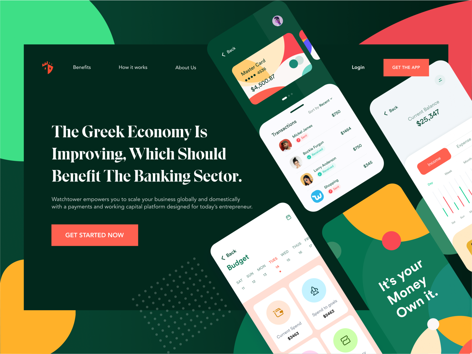 Bank Landing Page Design by Masudur Rahman on Dribbble