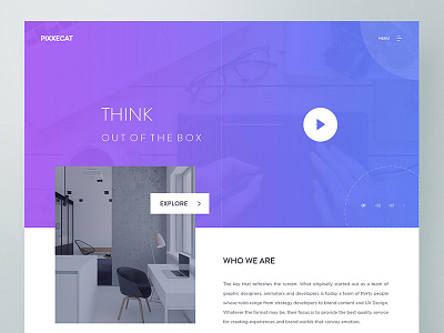 Pixxecat Hero Exploration agency bootstrap creative design designer layout template typography unsplash web webdesign website