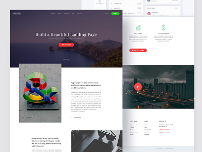 Landing Page Design bootstrap creative design designer layout magazine template typography unsplash web webdesign website