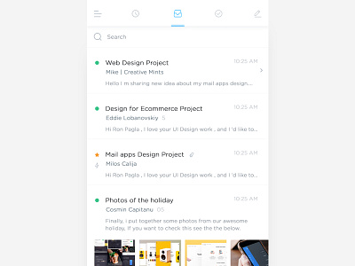 iOS Mail Apps app clean inbox ios mail minimal recent simple white write