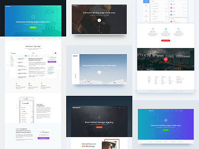 Landing Page Concept clean landing minimal onepage product simple theme ui ux