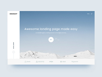 Discount Landing Page Concept - 02 clean landing minimal onepage product simple theme ui ux