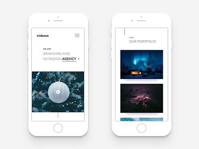 Studio Landing Page Exploration Mobile View clean ios iphone minimal minimalism mobile ui ux web white