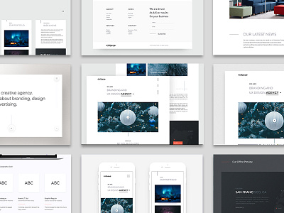 Studio Landing Page Behance Case Study design flat grid menu navigation portfolio print site typography ui web