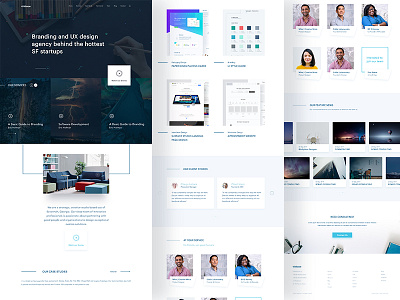 Agency Homepage Exploration 02 design flat grid menu navigation portfolio print site typography ui web