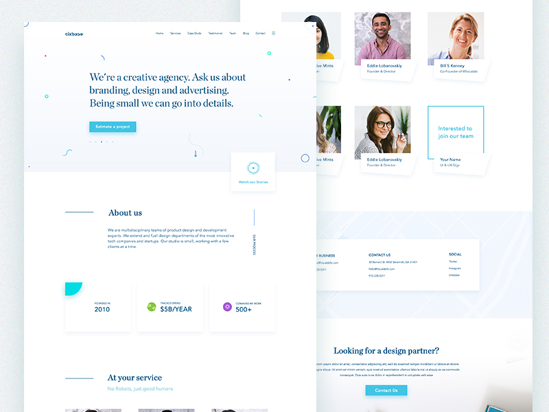 About Us Page Full View by Masudur Rahman 🇧🇩 on Dribbble