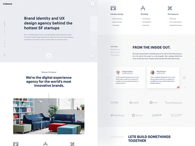 Agency Homepage Design design flat grid menu navigation portfolio print site typography ui web