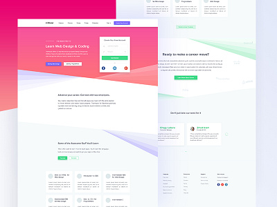 Learning Landing Page Exploration color concept course gradient interaction landing learning ui ux web webdesign website