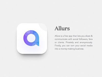 Allure App Icon Design