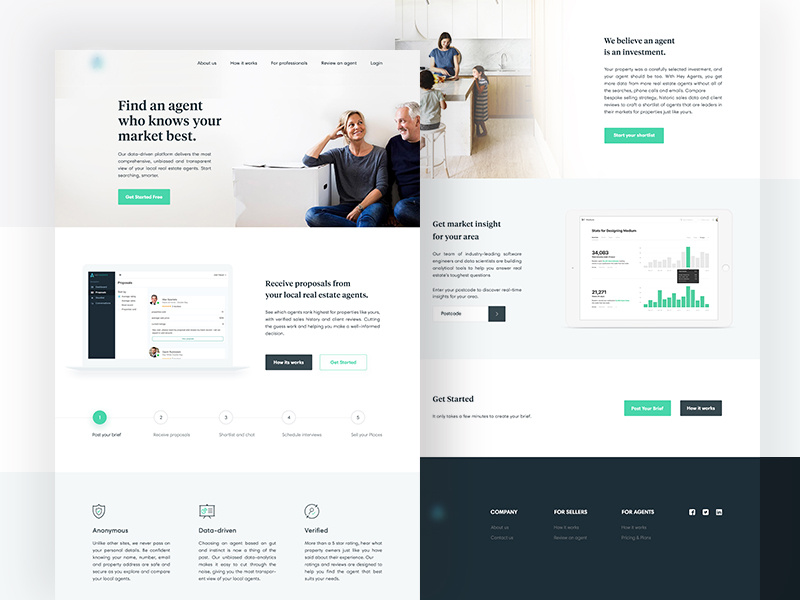 Agents Homepage Design by Masudur Rahman on Dribbble