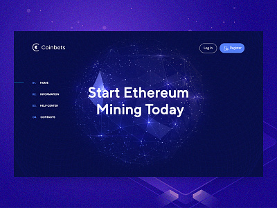 Coinbets Landing Page 02 crypto cryptocurrency currency dashboard data design ethereum exchange finance ico interface stat token