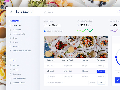 Meal Plan Web App Design