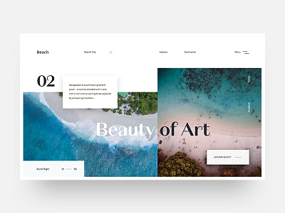 Beauty Of Art Exploration agency beauty boostrap design agency human center minimal portfolio unusual layout webdesign website