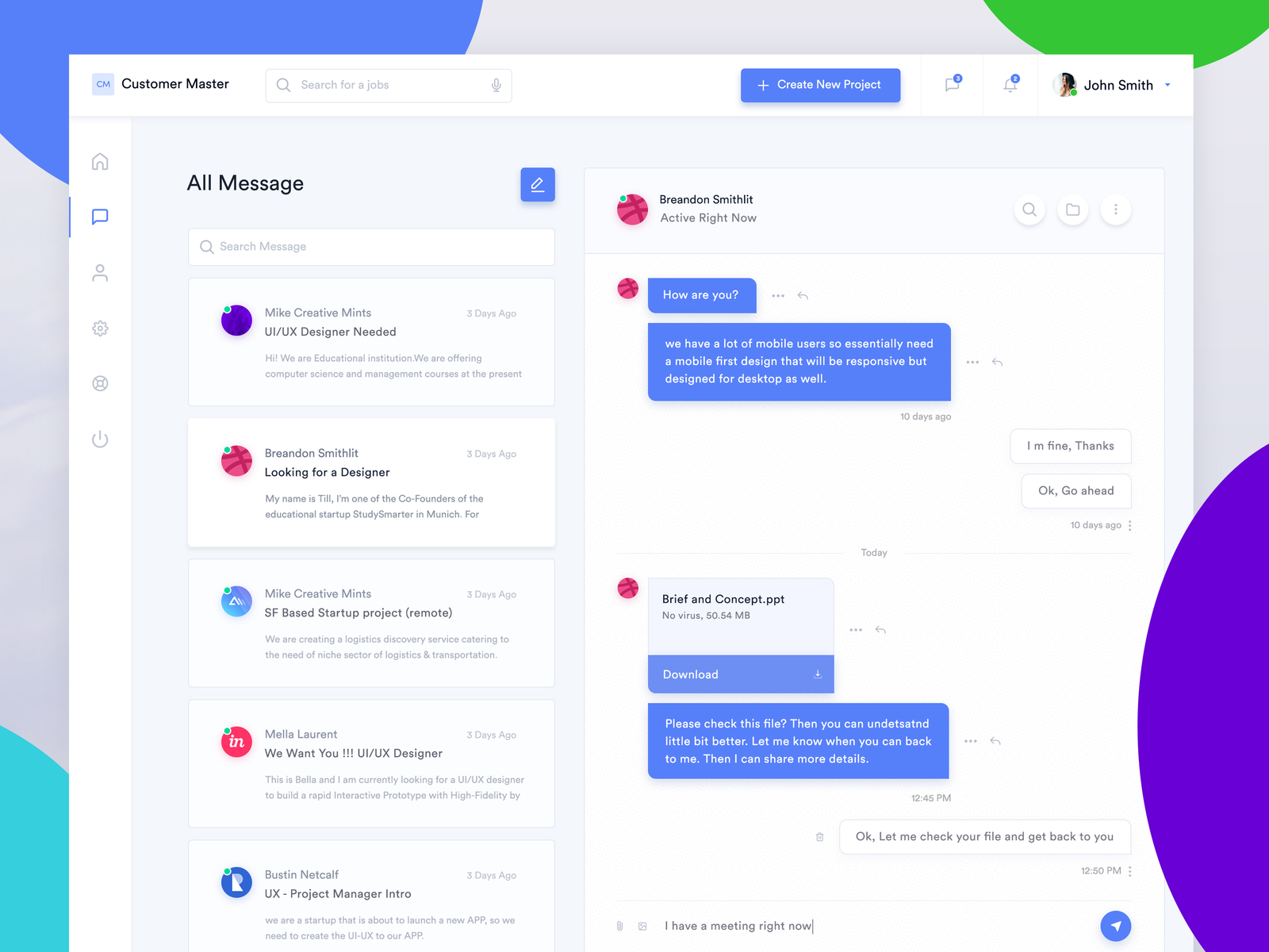 Marketplace Web Message Screen by Masudur Rahman on Dribbble