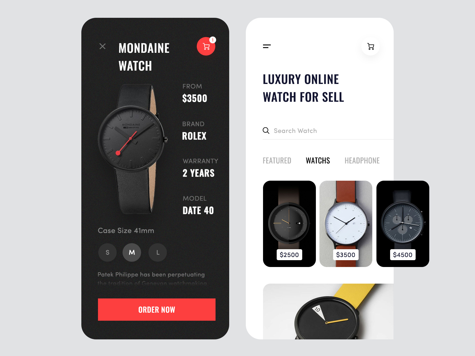 Luxury Watch Application Design 2.0 by Masudur Rahman on Dribbble