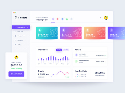 Crypto Dashboard Design crypto dashboard crypto exchange crypto wallet application design crypto web application design crypto website design cryptocurrency crypto currency cryptocurrency app dashboard design design exchange finance flat graph interface ios material interface stats money page product design