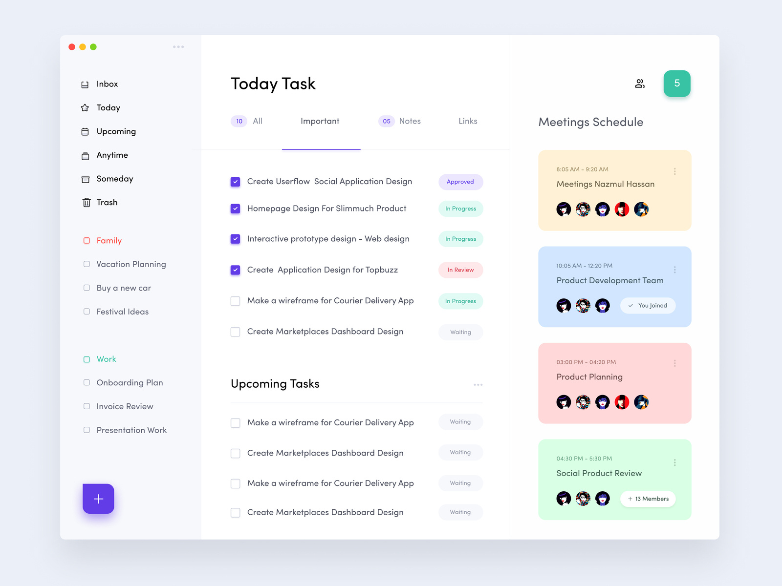 Task Management Dashboard Design by Masudur Rahman on Dribbble