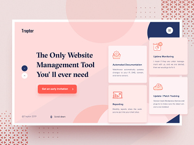 Traptor Landing Page Design