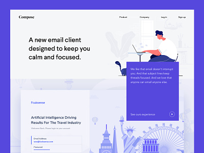 Email Client Website Design