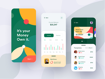 Bank Mobile Application Design by Masudur Rahman on Dribbble
