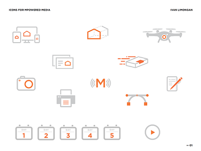 Icon Set for MPM branding design icon illustration illustrator logo minimal website