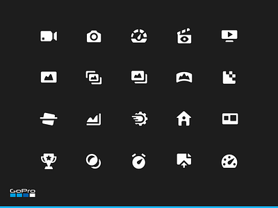 GoPro Iconography Refresh - Filled State app gopro icon design icon designer iconography icons iconset ui ux