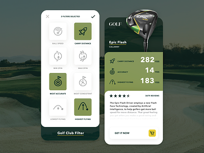 Golf Club Rankings App + Iconography app app design app icons app screen concept filter golf golf club icon design icon designer icons iphone app ui uidesign ux