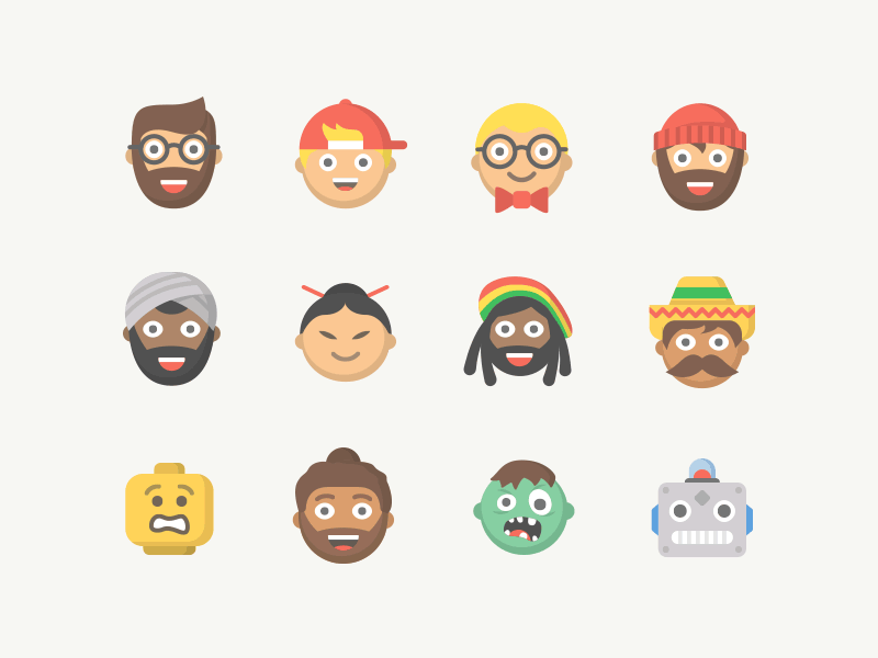 People Emojis characters emoji icon iconography icons moji people set
