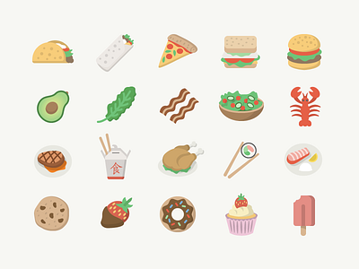 Food Emoji app design emoji food icon set