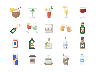 Drink Emoji app beverage design drink emoji icons