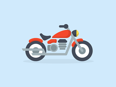Motorcycle design flat icon iconography motorcycle shadow