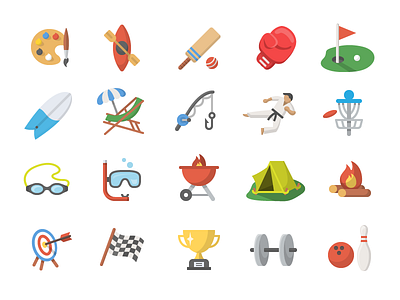 Activity Iconography design emoji flat iconography icons shadow
