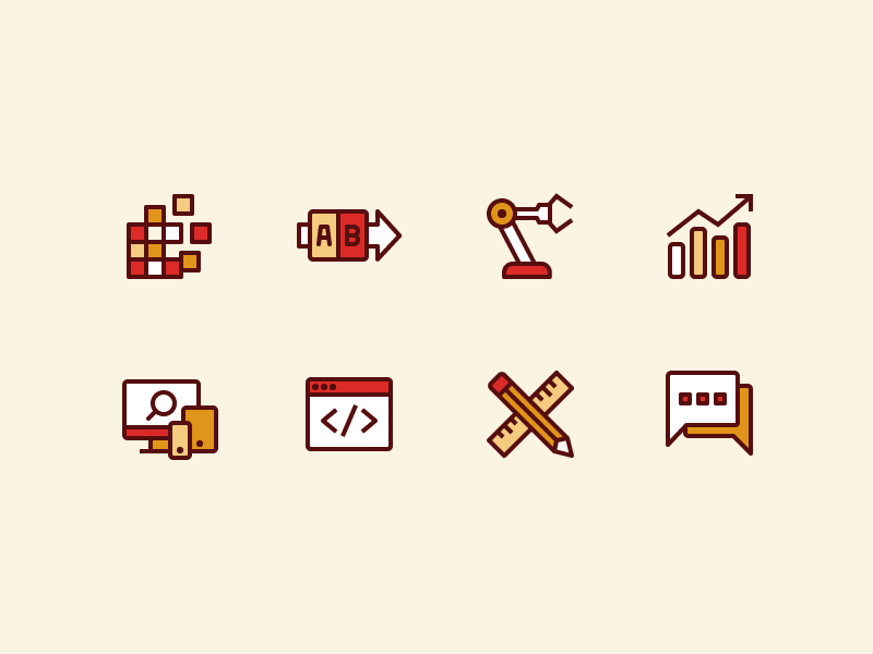 Capabilities Iconography set icon design iconography icons