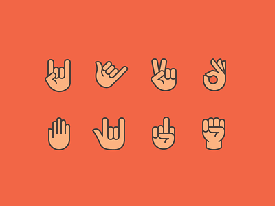 Hand Gestures gestures hand iconography icons peace shaka signs