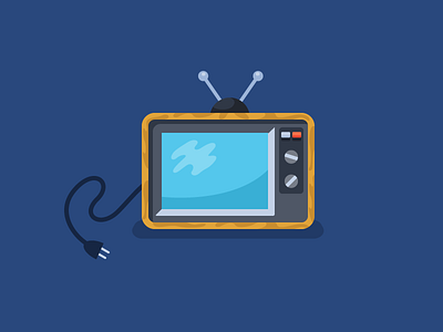 Vintage Television icon iconography illustration television tv vintage