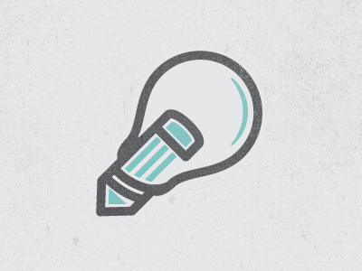 Concept Icon concept graphic icon idea illo lightbulb pencil symbol web