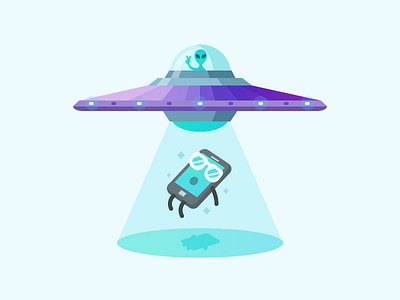 404 | Device Missing 👽 404 abduction alien device illustration ufo