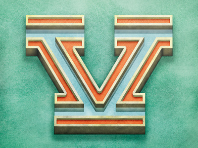 TYPEFIGHT V 3d illustration letter typefight typography v