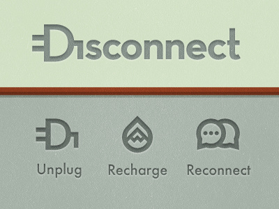 Disconnect Movement | Logo & Icons balance disconnect hybrid movement nature recharge reconnect technology unplug