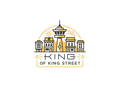 King of King Street badge branding cn tower logo toronto