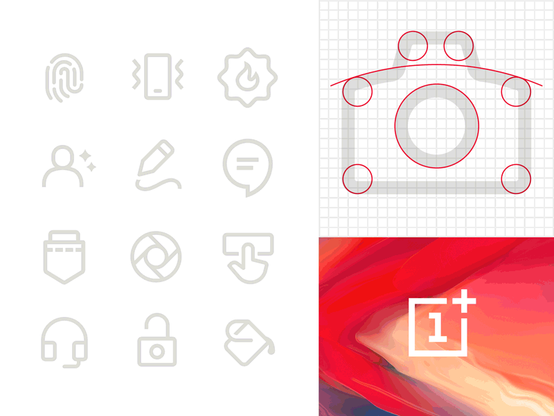 OnePlus Iconography | Case Study app icons case study guidelines icon iconography icons icons design icons set line ar oneplus