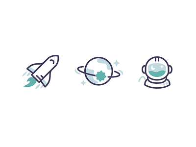 Cosmic astronaut cosmic feature icons feature illustrations icon design icon designer icon set icons marketing icons marketing illustrations outer space planet rocket space icons space shuttle website icons